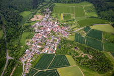 Vue aérienne de Quartier Hahn in Ober-Ramstadt dans le département Hesse, Allemagne