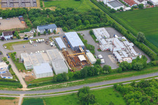 Vue aérienne de Zone industrielle W à Bensheim dans le département Hesse, Allemagne