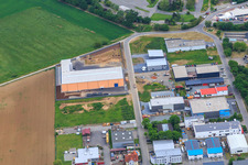 Vue oblique de Zone industrielle W à Bensheim dans le département Hesse, Allemagne