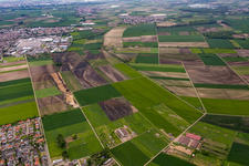 Bürstadt dans le département Hesse, Allemagne hors des airs