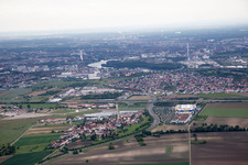 Vue oblique de Scharhof, IKEA à le quartier Sandhofen in Mannheim dans le département Bade-Wurtemberg, Allemagne