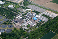 Vue aérienne de Logistique Lanfer à le quartier Mörsch in Frankenthal dans le département Rhénanie-Palatinat, Allemagne