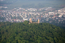 Vue aérienne de Verrouiller Auerbach à le quartier Auerbach in Bensheim dans le département Hesse, Allemagne