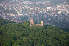 Photographie aérienne de Verrouiller Auerbach à le quartier Auerbach in Bensheim dans le département Hesse, Allemagne