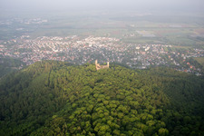 Verrouiller Auerbach à le quartier Auerbach in Bensheim dans le département Hesse, Allemagne d'en haut