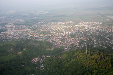 Quartier Auerbach in Bensheim dans le département Hesse, Allemagne vue d'en haut