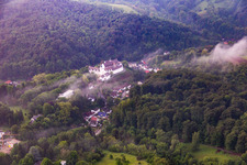 Vue aérienne de Verrouillage à le quartier Schönberg in Bensheim dans le département Hesse, Allemagne