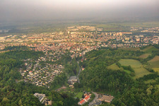 Vue aérienne de De l'est à Bensheim dans le département Hesse, Allemagne