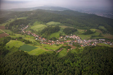 Vue aérienne de Erbach dans le département Hesse, Allemagne