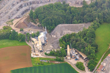 Photographie aérienne de Carrière à Sonderbach dans le département Hesse, Allemagne