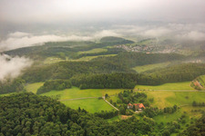 Vue aérienne de Sonderbach dans le département Hesse, Allemagne