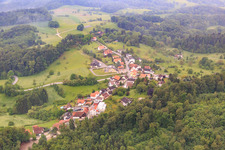 Vue aérienne de Sonderbach dans le département Hesse, Allemagne