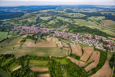Vue aérienne de Quartier Oberöwisheim in Kraichtal dans le département Bade-Wurtemberg, Allemagne