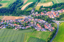 Vue aérienne de Chemin de Stockäcker à le quartier Balzfeld in Dielheim dans le département Bade-Wurtemberg, Allemagne