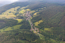 Quartier Langenthal in Hirschhorn dans le département Hesse, Allemagne depuis l'avion
