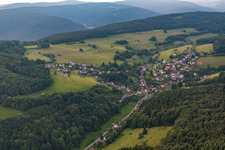 Quartier Brombach in Eberbach dans le département Bade-Wurtemberg, Allemagne d'en haut
