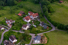 Quartier Brombach in Eberbach dans le département Bade-Wurtemberg, Allemagne vu d'un drone