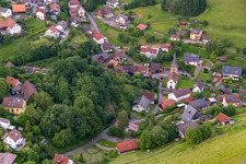 Enregistrement par drone de Quartier Brombach in Eberbach dans le département Bade-Wurtemberg, Allemagne