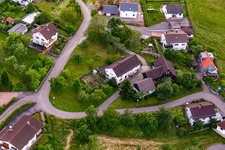 Quartier Brombach in Eberbach dans le département Bade-Wurtemberg, Allemagne vue d'en haut