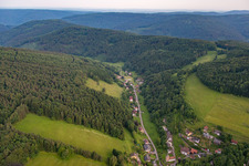 Vue oblique de Quartier Brombach in Eberbach dans le département Bade-Wurtemberg, Allemagne