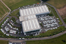 Vue aérienne de Camping-cars Hymer à le quartier Bettingen in Wertheim dans le département Bade-Wurtemberg, Allemagne