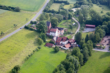 Vue aérienne de Auberge Holzmühle à Remlingen dans le département Bavière, Allemagne
