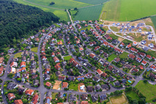 Vue aérienne de Waldleite à Waldbrunn dans le département Bavière, Allemagne
