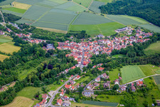 Vue aérienne de Quartier Waltershausen in Saal an der Saale dans le département Bavière, Allemagne