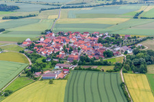 Vue aérienne de Quartier Rothausen in Höchheim dans le département Bavière, Allemagne