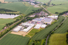 Vue aérienne de Domaine industriel et création d'entreprise avec Kündig Nahrungsmittel GmbH & Co. KG à Ritschenhausen dans le département Thuringe, Allemagne