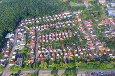 Vue aérienne de La colonie de Gartenstadt vue de l'est à Kandel dans le département Rhénanie-Palatinat, Allemagne
