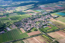 Vue aérienne de (Palatinat) à Weingarten dans le département Rhénanie-Palatinat, Allemagne