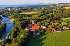 Vue aérienne de Göttingen Construction Elements GmbH & Co. KG à le quartier Zulling in Landau an der Isar dans le département Bavière, Allemagne