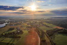 Vue aérienne de Réserve naturelle Lieux de détente près de Rosenau à le quartier Mammingerschwaigen in Mamming dans le département Bavière, Allemagne