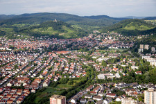 Vue aérienne de (route de montagne) à Heppenheim dans le département Hesse, Allemagne