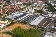 Vue aérienne de Freudenberg Technologies d’étanchéité et matériaux performants à Weinheim dans le département Bade-Wurtemberg, Allemagne