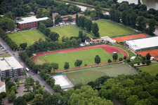 Vue aérienne de TSG 78Heidelberg eV à le quartier Klausenpfad-Süd in Heidelberg dans le département Bade-Wurtemberg, Allemagne