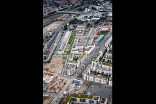 Vue oblique de Quartier Bahnstadt in Heidelberg dans le département Bade-Wurtemberg, Allemagne