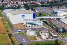 Vue aérienne de Entrepôt Capri-Sonne des Wild-Werke à Eppelheim dans le département Bade-Wurtemberg, Allemagne