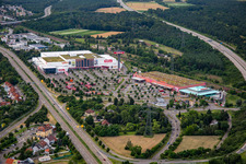 Vue aérienne de Meubles Höffner à Schwetzingen dans le département Bade-Wurtemberg, Allemagne