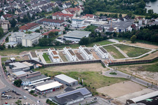 Vue aérienne de Nouveau quartier de développement Josef-Helffrich-Straße à Brühl dans le département Bade-Wurtemberg, Allemagne