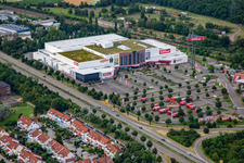Vue aérienne de Meubles Höffner à Schwetzingen dans le département Bade-Wurtemberg, Allemagne