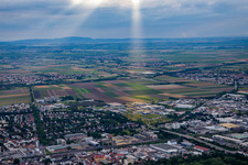 Vue oblique de Frankenthal dans le département Rhénanie-Palatinat, Allemagne