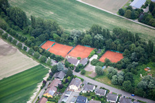 Vue aérienne de Club de tennis Mörsch eV à Frankenthal dans le département Rhénanie-Palatinat, Allemagne