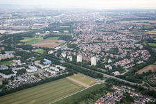 Quartier Edigheim in Ludwigshafen am Rhein dans le département Rhénanie-Palatinat, Allemagne hors des airs