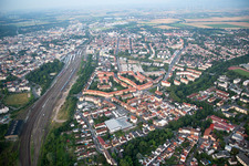 Worms dans le département Rhénanie-Palatinat, Allemagne du point de vue du drone