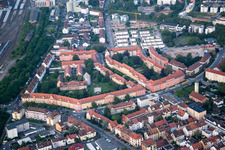 Vue aérienne de Liebenauer Feld à Worms dans le département Rhénanie-Palatinat, Allemagne