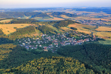 Vue oblique de Sippersfeld dans le département Rhénanie-Palatinat, Allemagne