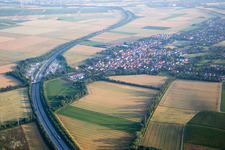 Vue aérienne de Armsheim dans le département Rhénanie-Palatinat, Allemagne