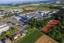 Photographie aérienne de Courts de tennis du TC Alsbach à le quartier Sandwiese in Alsbach-Hähnlein dans le département Hesse, Allemagne
